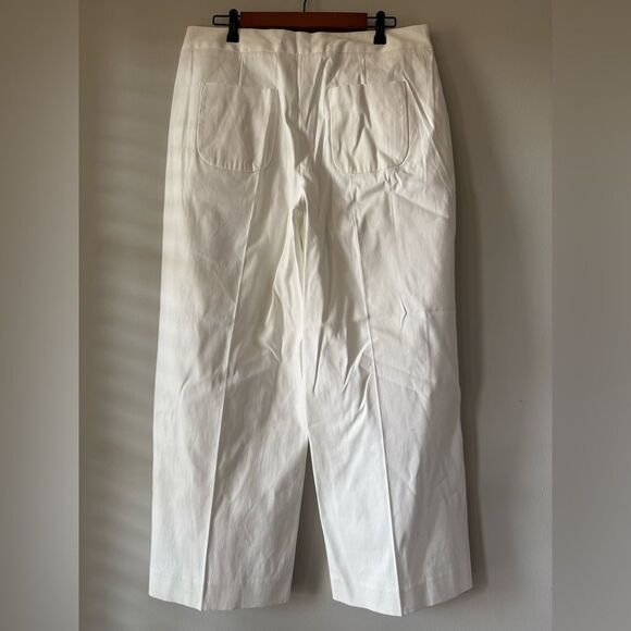 Everlane White Wide-Leg Trouser Pants Size 12 - Picture 5 of 11